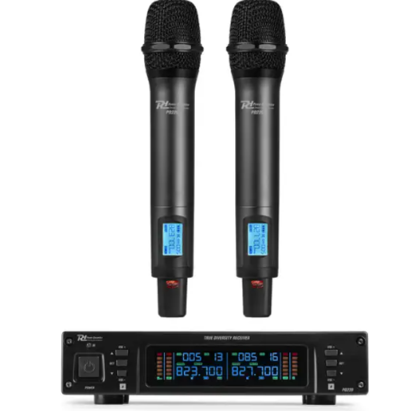 Power Dynamics PD220 UHF Microfoonsysteem met 2 Draadloze Microfoons